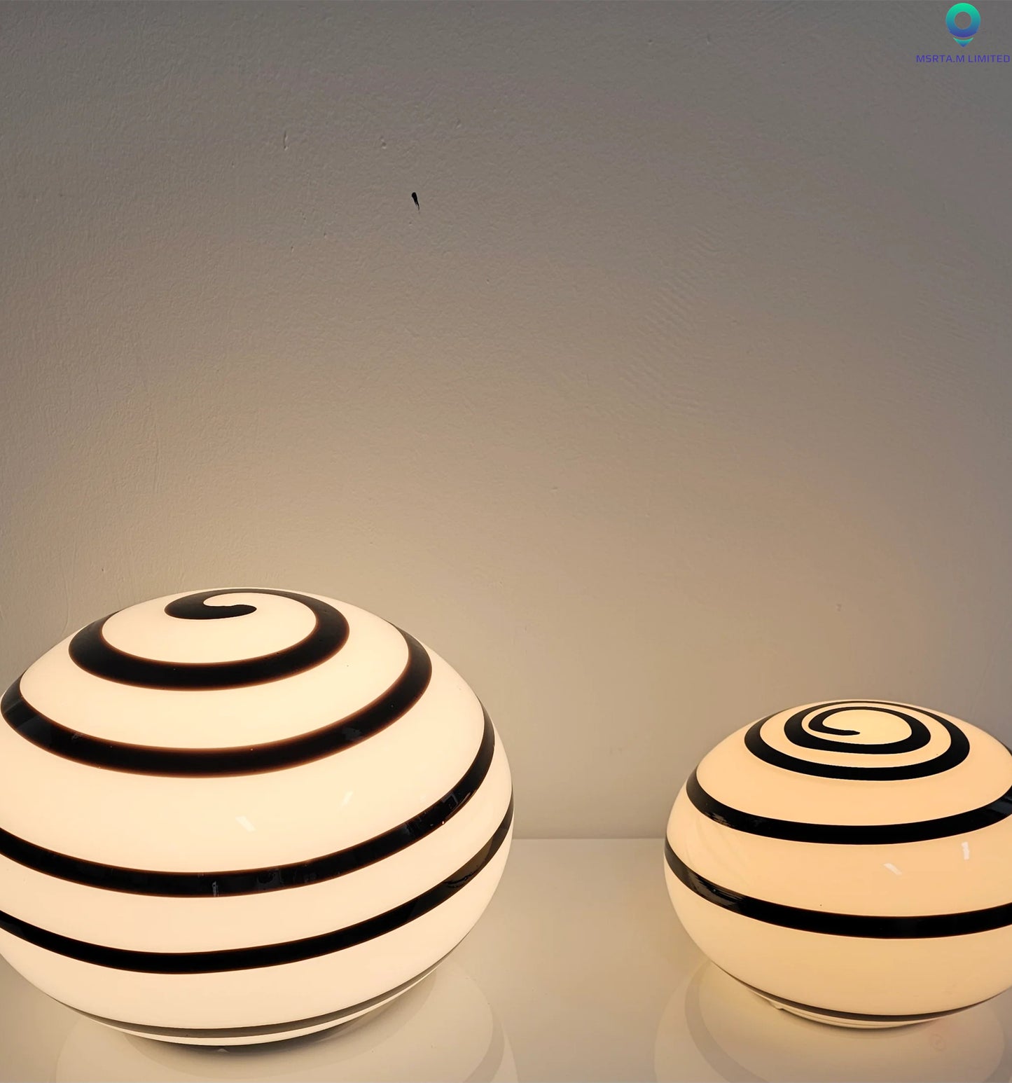 Moretto Swirl Zebra Lights (Set of 2)