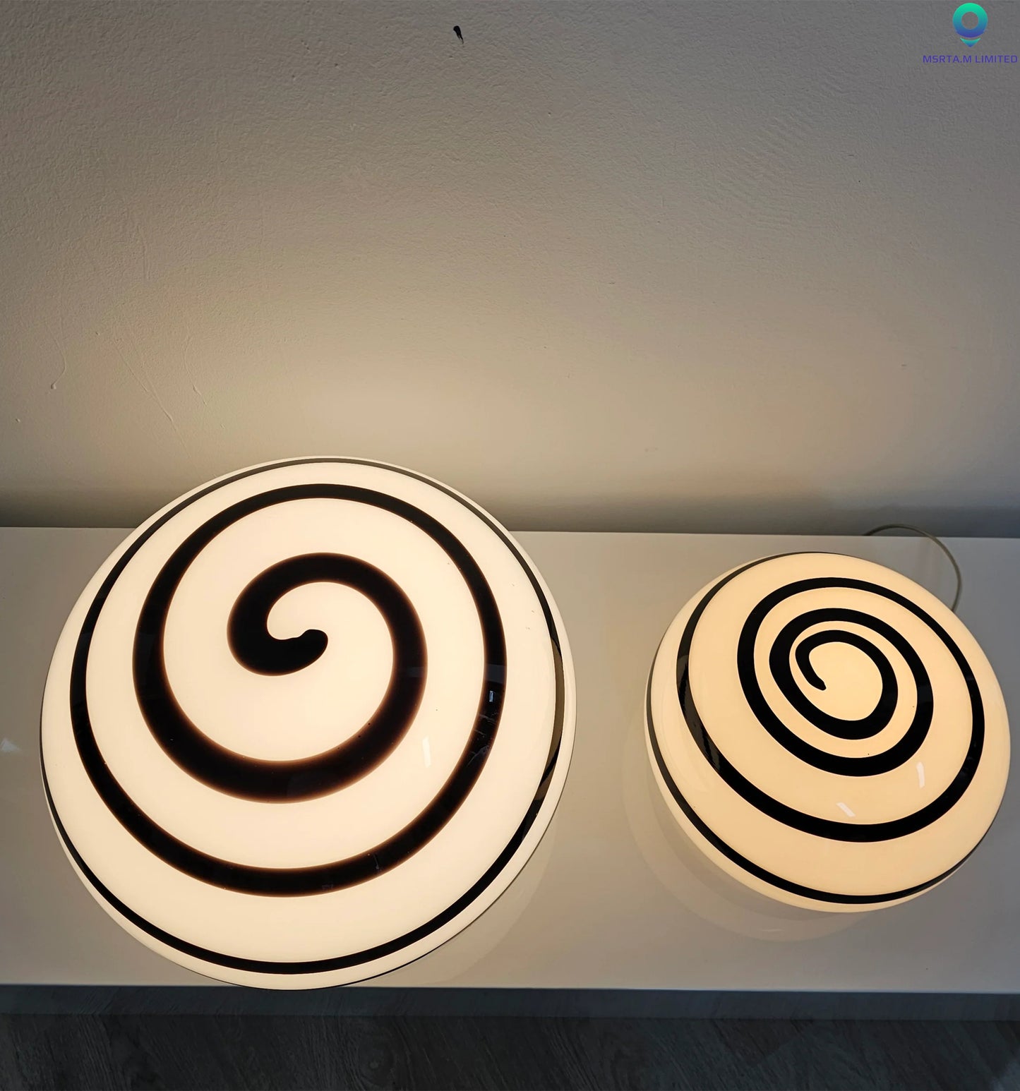 Moretto Swirl Zebra Lights (Set of 2)